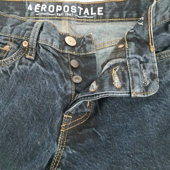 Aeropostale Mens Jeans Essex Classic Straight Blue Pockets Button Fly 28 x 30 - Picture 3 of 12